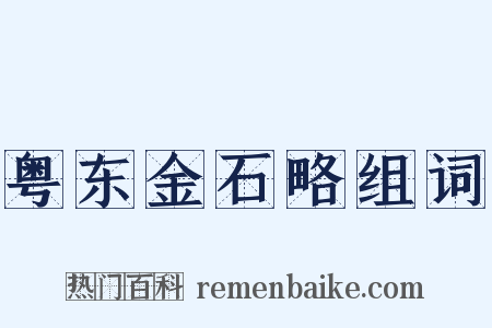 粤东金石略组词是什么意思的图片